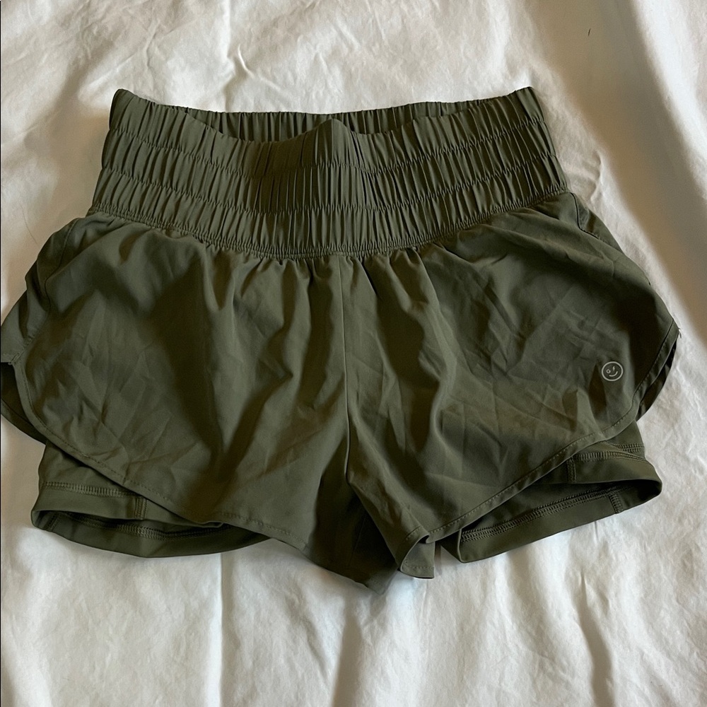Gilly Hicks Dark Olive Athletic Shorts